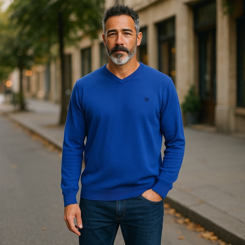 Chaps Men’s V Neck Cotton/Cashmere Blend‎ Sweater size XL